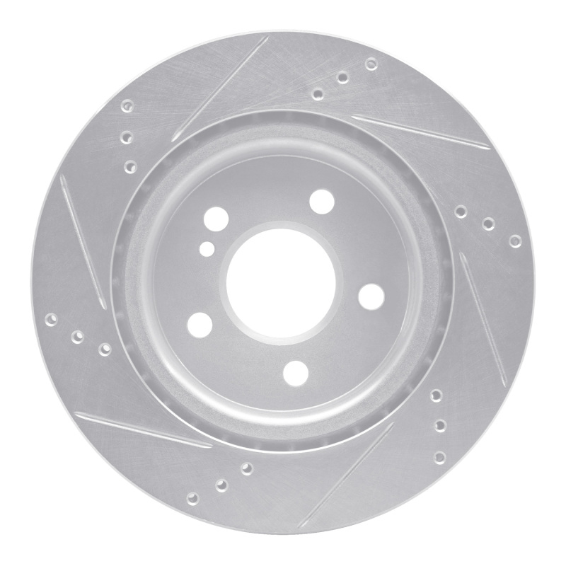 Mercedes-Benz CLA250 Brake Rotor (1) - Rear Right - R1 Concepts - Drilled & Slotted - Silver - `14-`19